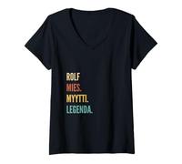Mujer Funny Finnish First Name Design - Rolf Camiseta Cuello V