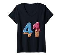 Mujer Funny Four One 41 Meme Gen Alpha Slang 4 1 Broma Escolar Camiseta Cuello V