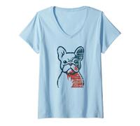 Mujer Funny French Bulldog Frenchie Dog Lovers Owner Camiseta Cuello V
