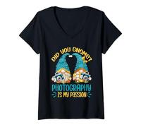 Mujer Funny GNOME Photographer Design Photography Is My Passion Camiseta Cuello V