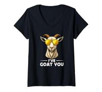 Mujer Funny Goat Farming Farmer Joke Goat Pun I've Goat You Camiseta Cuello V