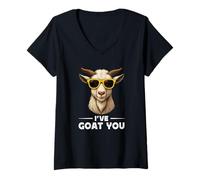 Mujer Funny Goat Farming Farmer Joke Goat Pun I've Goat You Camiseta Cuello V