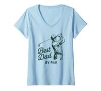 Mujer Funny Golf Dad by Par Cita Swing Humor Juego de Palabras Camiseta Cuello V