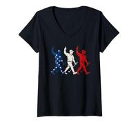 Mujer Funny Golf Player USA Flag 4th of July Patriotic Men Women Camiseta Cuello V