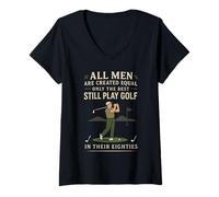Mujer Funny Golf Saying Only The Best Still Play Golf In Their 80s Camiseta Cuello V