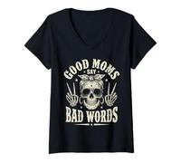 Mujer Funny Good Mom Say Bad Words Best Mom Shirts Mother's Day Camiseta Cuello V