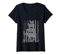 Mujer Funny Grilling Shirt US Flag I'D Smoke That 4th of July Camiseta Cuello V