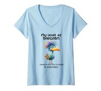 Mujer Funny Grumpy Bird Witty Quote Sarcastic Gift for Men Women Camiseta Cuello V