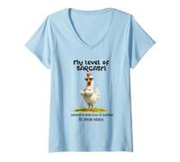 Mujer Funny Grumpy Chicken Witty Quote Sarcastic Gift Men Women Camiseta Cuello V