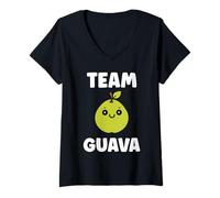 Mujer Funny guavas Cute Fruit Quote Simple Team Guava Camiseta Cuello V