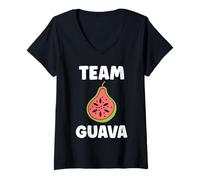 Mujer Funny guavas Cute Fruit Quote Simple Team Guava Camiseta Cuello V