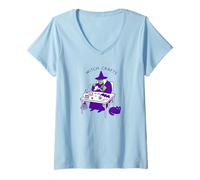 Mujer Funny Halloween Crafting Design for Witches & Weirdos Camiseta Cuello V