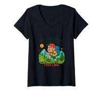 Mujer Funny Hiking -They Said, go Hiking, It's Relaxing. They Song Camiseta Cuello V