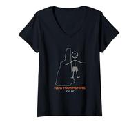 Mujer Funny Hombre New Hampshire, NH Boys New Hampshire Camiseta Cuello V