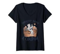 Mujer Funny I Should Have Been a Cowboy, Regalos Countrywestern Camiseta Cuello V