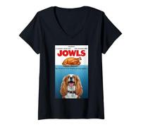 Mujer Funny Jowls Thanksgiving Cavalier King Charles Spaniel and Camiseta Cuello V