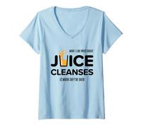 Mujer Funny Juice Cleanse Funny Healthy Dieting Dicho Camiseta Cuello V