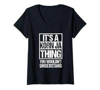 Mujer Funny Korn Ja Breed Breeder Quote Korn Ja Cat Lover Camiseta Cuello V