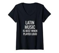 Mujer Funny Latin Music Quote Salsa Samba Cumbia Rumba Tango Dance Camiseta Cuello V