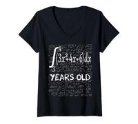 Mujer Funny Math Geek Cálculo Integral 57 Cumpleaños 57 Años Camiseta Cuello V