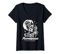 Mujer Funny Menopause Moonopause Sleepless Nights Hot Flashes Camiseta Cuello V