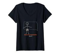 Mujer Funny Mens Dakota del Sur, SD Boys South Dakota Camiseta Cuello V