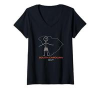 Mujer Funny Mens South Carolina, SC Chicos Carolina del Sur Camiseta Cuello V