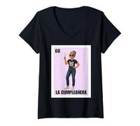 Mujer Funny Mexican 60th Birthday Girl Design - La Cumpleañera 60 Camiseta Cuello V
