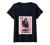 Mujer Funny Mexican Baptism Madrina Proposal 2026 Camiseta Cuello V