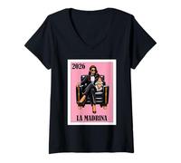 Mujer Funny Mexican Baptism Madrina Proposal 2026 Camiseta Cuello V
