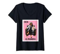 Mujer Funny Mexican Baptism Madrina Proposal 2026 - Nurse Version Camiseta Cuello V