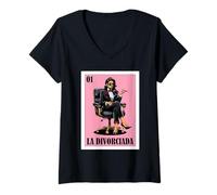 Mujer Funny Mexican Design for Single Women - La Divorciada Camiseta Cuello V