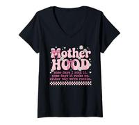 Mujer Funny Motherhood Some Days I Rock It Some Days It Rock Me Camiseta Cuello V