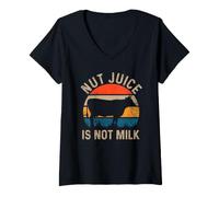 Mujer Funny Nut Juice Is Not Milk Camiseta Cuello V