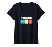 Mujer Funny Periodic Table Bruh Nerdy Science Chemistry Apparel Camiseta Cuello V