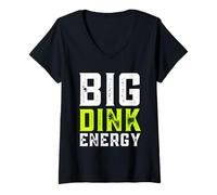 Mujer Funny Pickleball Player Big Dink Energy Camiseta Cuello V