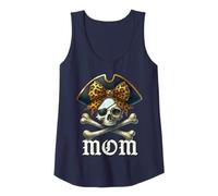 Mujer Funny Pirate Mom Leopard Coquette Bow Halloween Cute Costume Camiseta sin Mangas