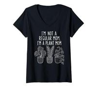 Mujer Funny Plant Lady, Not A Regular Mom I'm A Plant Mom Camiseta Cuello V
