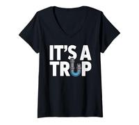 Mujer Funny Plumbing Plumber Jokes It's a Trap Camiseta Cuello V