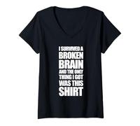 Mujer Funny Present - Head Injury Concussion T-Shirt Camiseta Cuello V