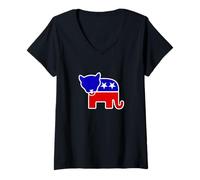 Mujer Funny Proud Member Vote Leopards Eating People's Faces Party Camiseta Cuello V