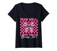 Mujer Funny Rat Girl Rat Mom Mouse I Think You Are Grosso Too Camiseta Cuello V