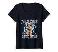 Mujer Funny Retro Got That Dawg In Me Yorkshire Terrier Dog Lover Camiseta Cuello V