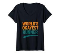 Mujer Funny Running Joke Cita del Corredor más Bueno del Mundo Camiseta Cuello V
