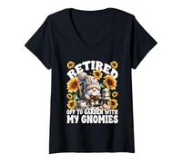 Mujer Funny Saying and Retirement GNOME Grandpa For Retired Dad Camiseta Cuello V