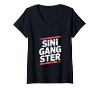 Mujer Funny Sini Gang Ster Saying Street Filipino Mujeres Hombres Camiseta Cuello V