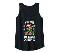 Mujer Funny Six Seven Dabbing Girl Elf Christmas Women Girls Camiseta sin Mangas