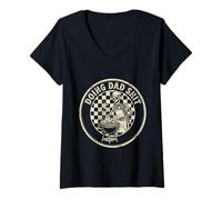 Mujer Funny Skeleton Grilling Dad Día del Padre BBQ Humor tee 2 Camiseta Cuello V