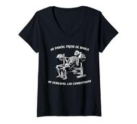 Mujer Funny Skull Mexican Skeleton Camiseta Cuello V