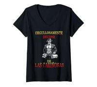 Mujer Funny Skull Mexican Skeleton Camiseta Cuello V
